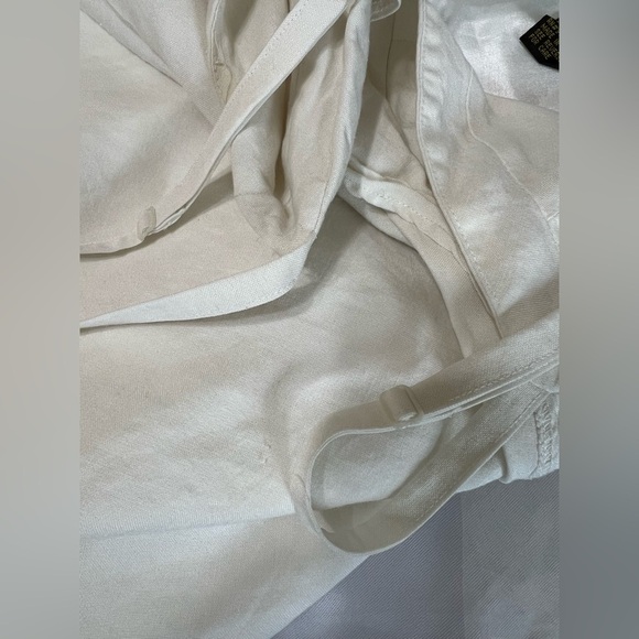 Ashley Stewart Dress Women Plus 1X Slip Midi Linen Blend Layered Lined White - Picture 10 of 12